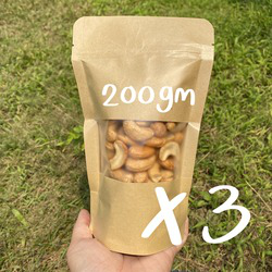 Organic Baked Cashew Nuts 200gm x 3